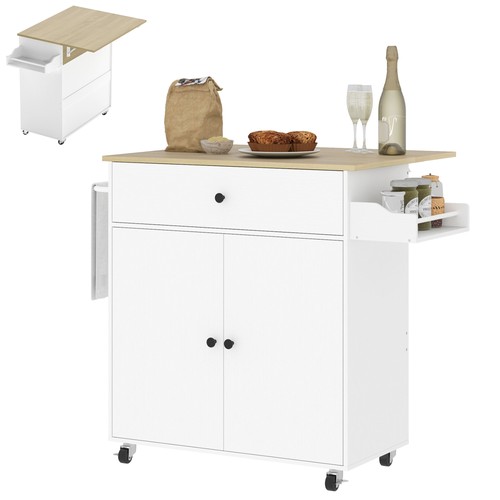 Homcom kitchen island - homcom, with