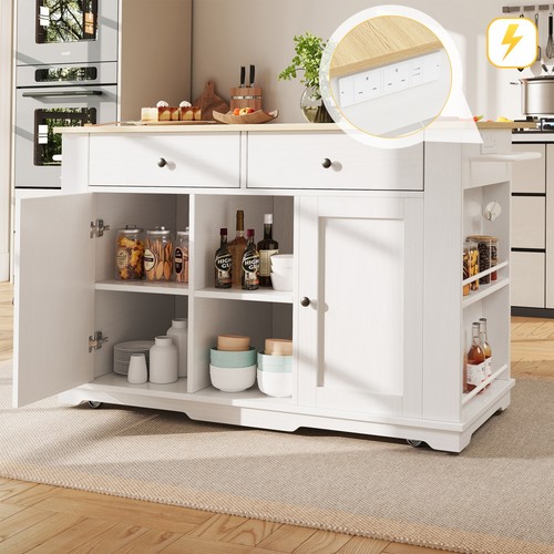 Rolling kitchen island storage - island,