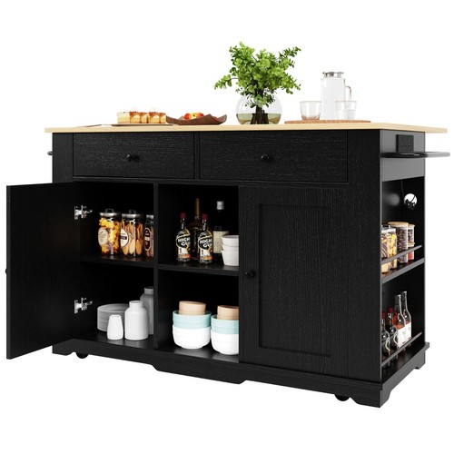 Rolling kitchen island storage - kitchen,