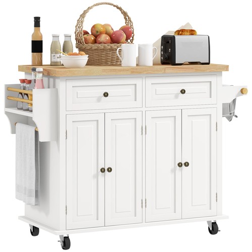 Homcom rolling kitchen island - homcom,