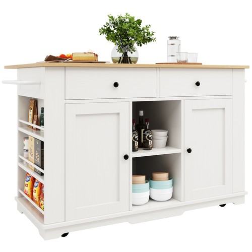 Rolling kitchen island storage - kitchen,