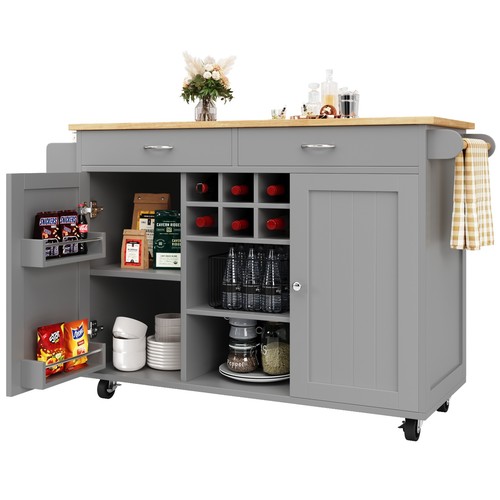 Kitchen island rolling - kitchen,
