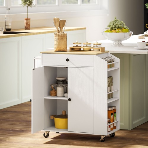 Rolling kitchen island - kitchen,