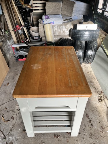 Solid pine wood kitchen island - wood,
