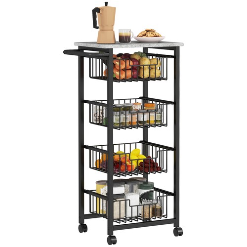Homcom tier kitchen island - kitchen,