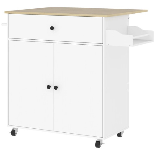 Kitchen island with drop leaf - kitchen,
